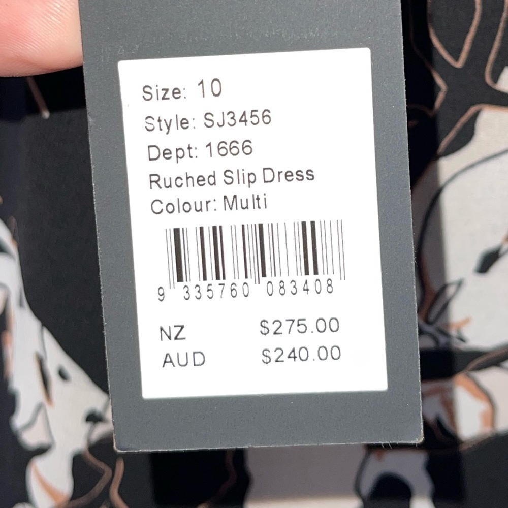 Shona Joy Black Floral Midi Dress with White Floral Print - Picture 15 of 16